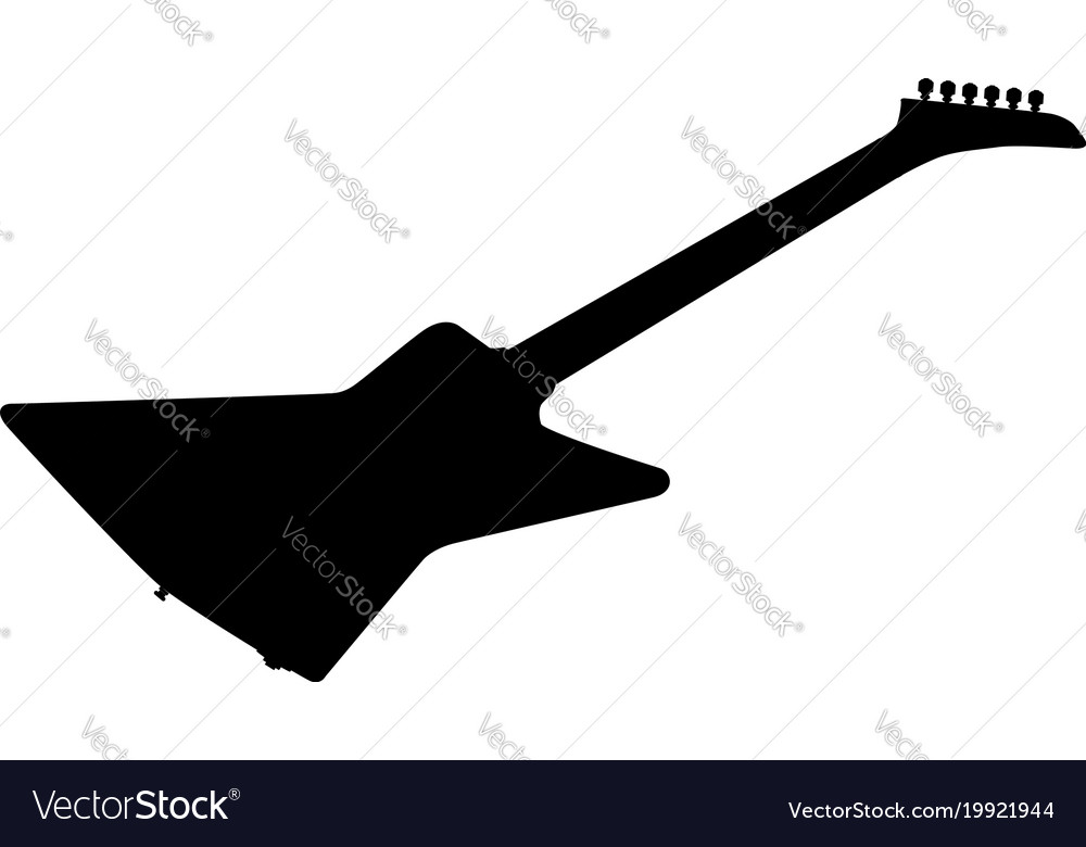 Modern guitar silhouette Royalty Free Vector Image