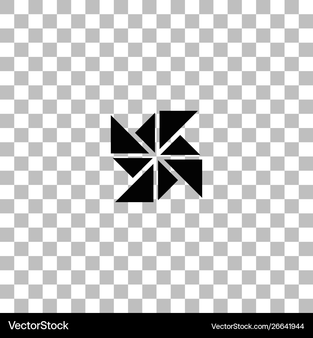 Paper windmill icon flat Royalty Free Vector Image