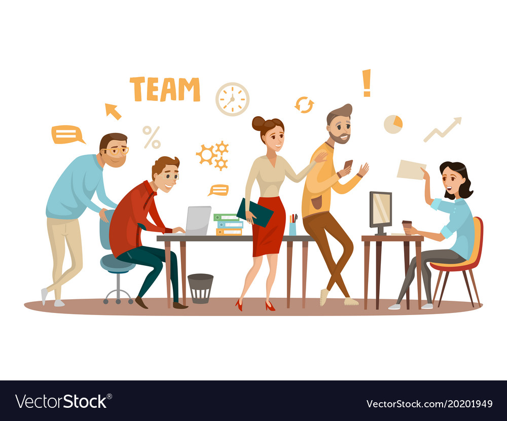 Business people teamwork workers in office working