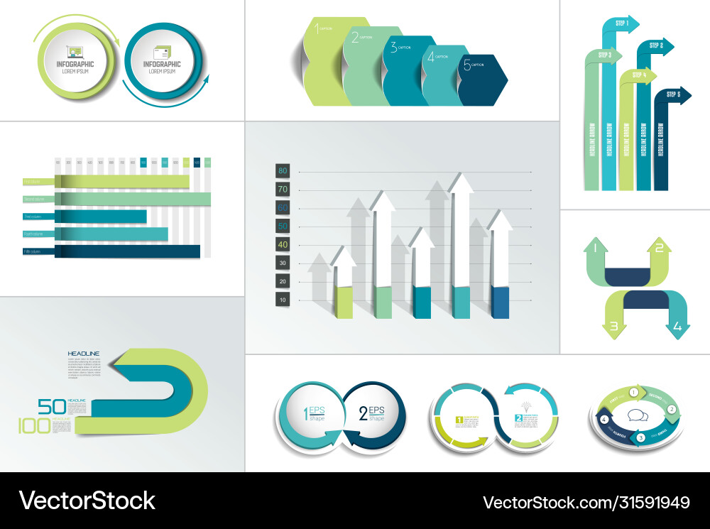 Infographic element big set Royalty Free Vector Image