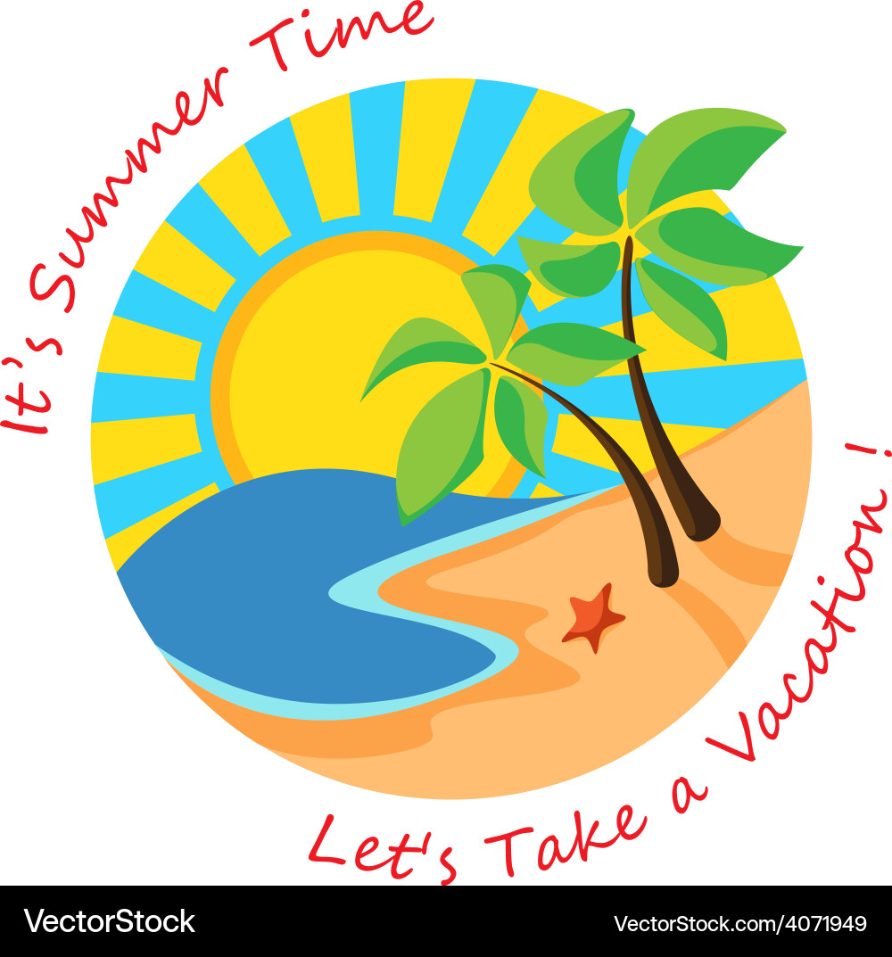 Summer time Royalty Free Vector Image - VectorStock