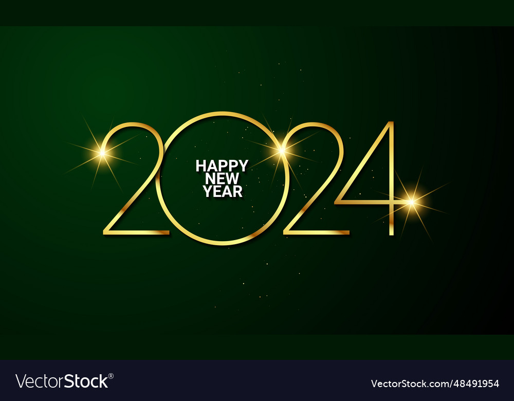 2024 happy new year background design Royalty Free Vector