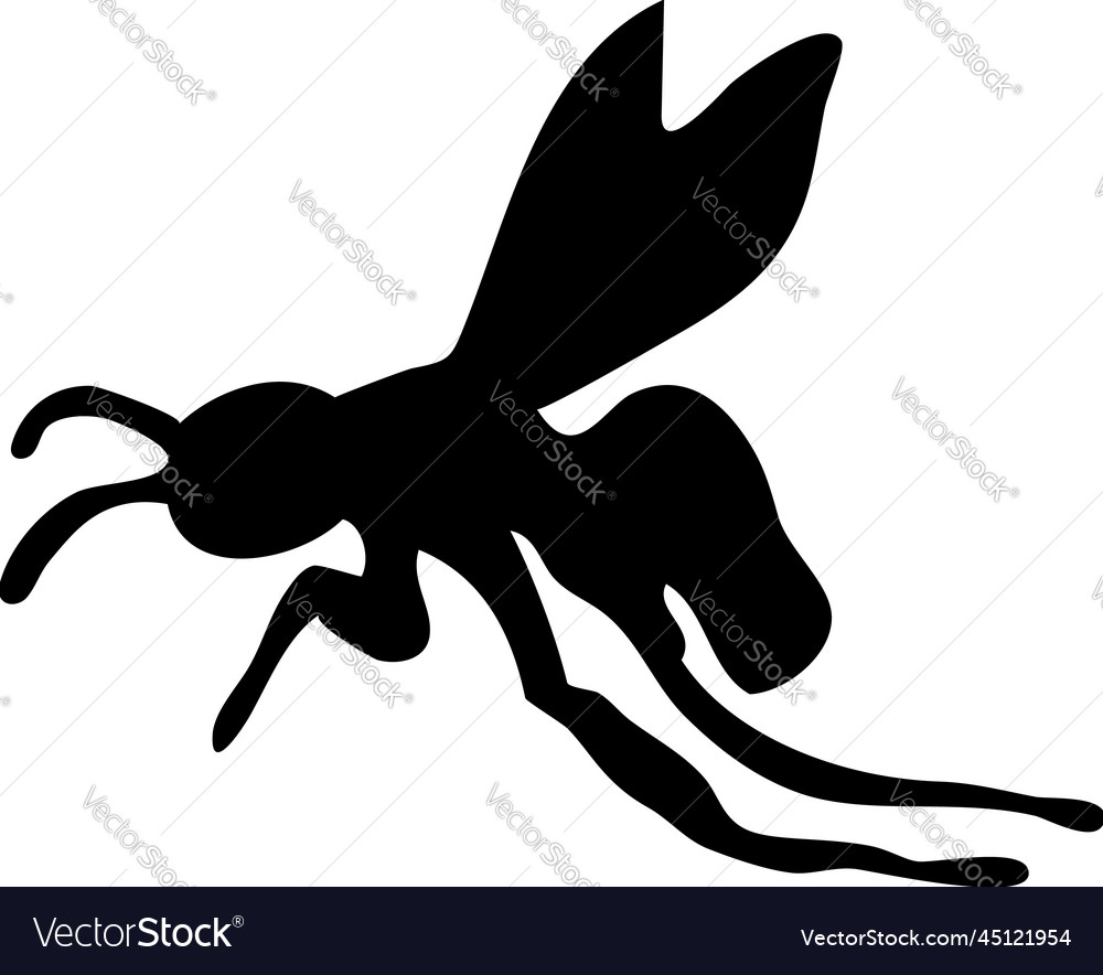 Bee silhouette Royalty Free Vector Image - VectorStock