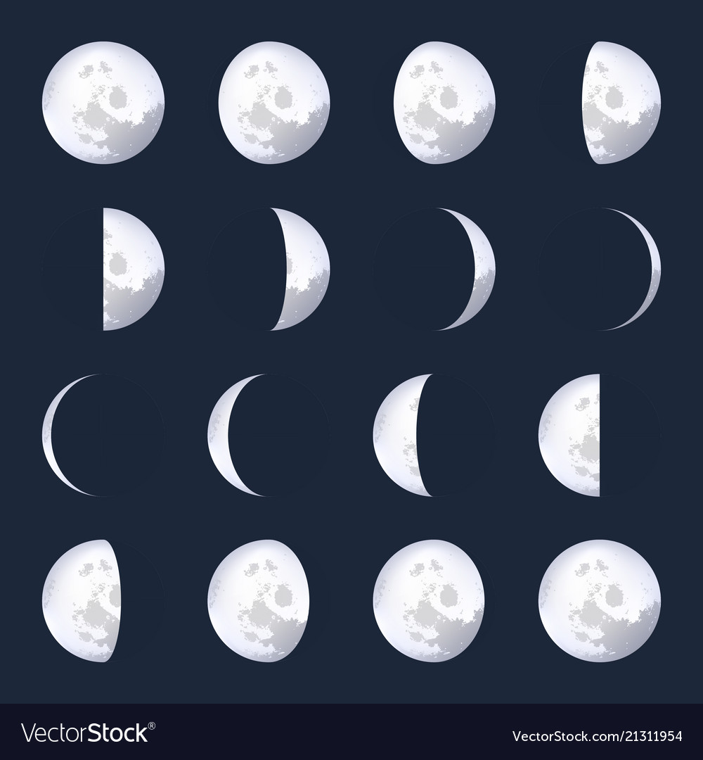 Creative of realistic moon Royalty Free Vector Image