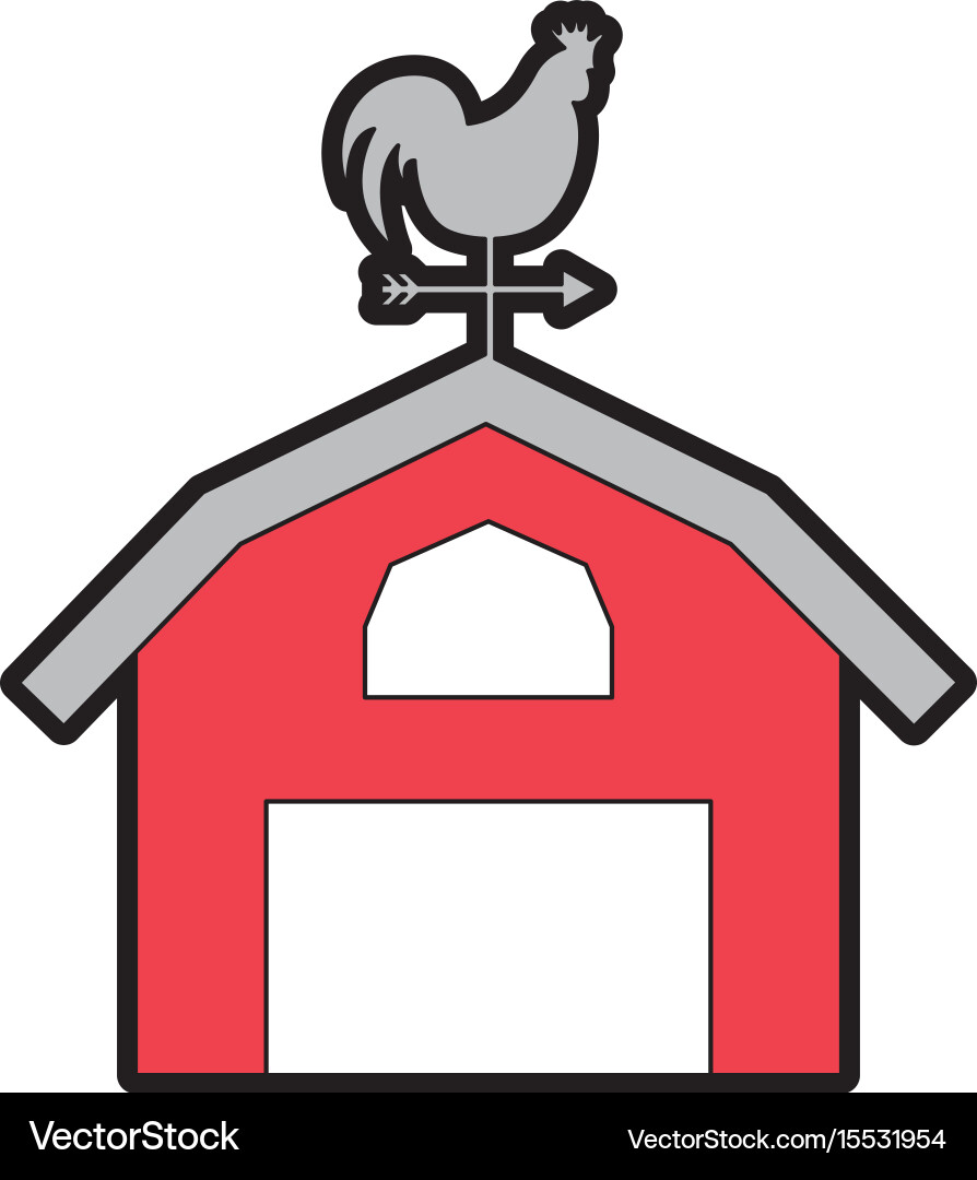 Farm stable building icon Royalty Free Vector Image