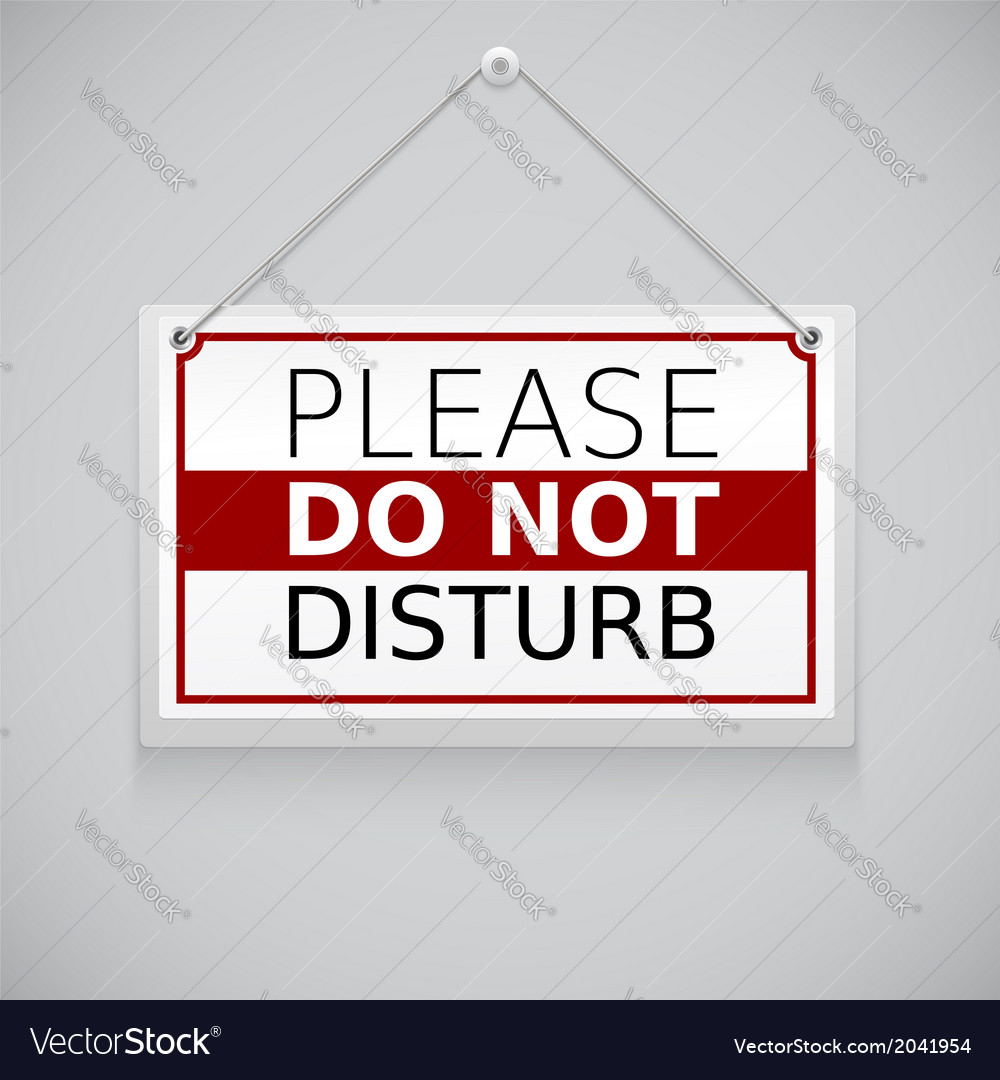 Please Do Not Disturb with Stop Icon - Door Hanger