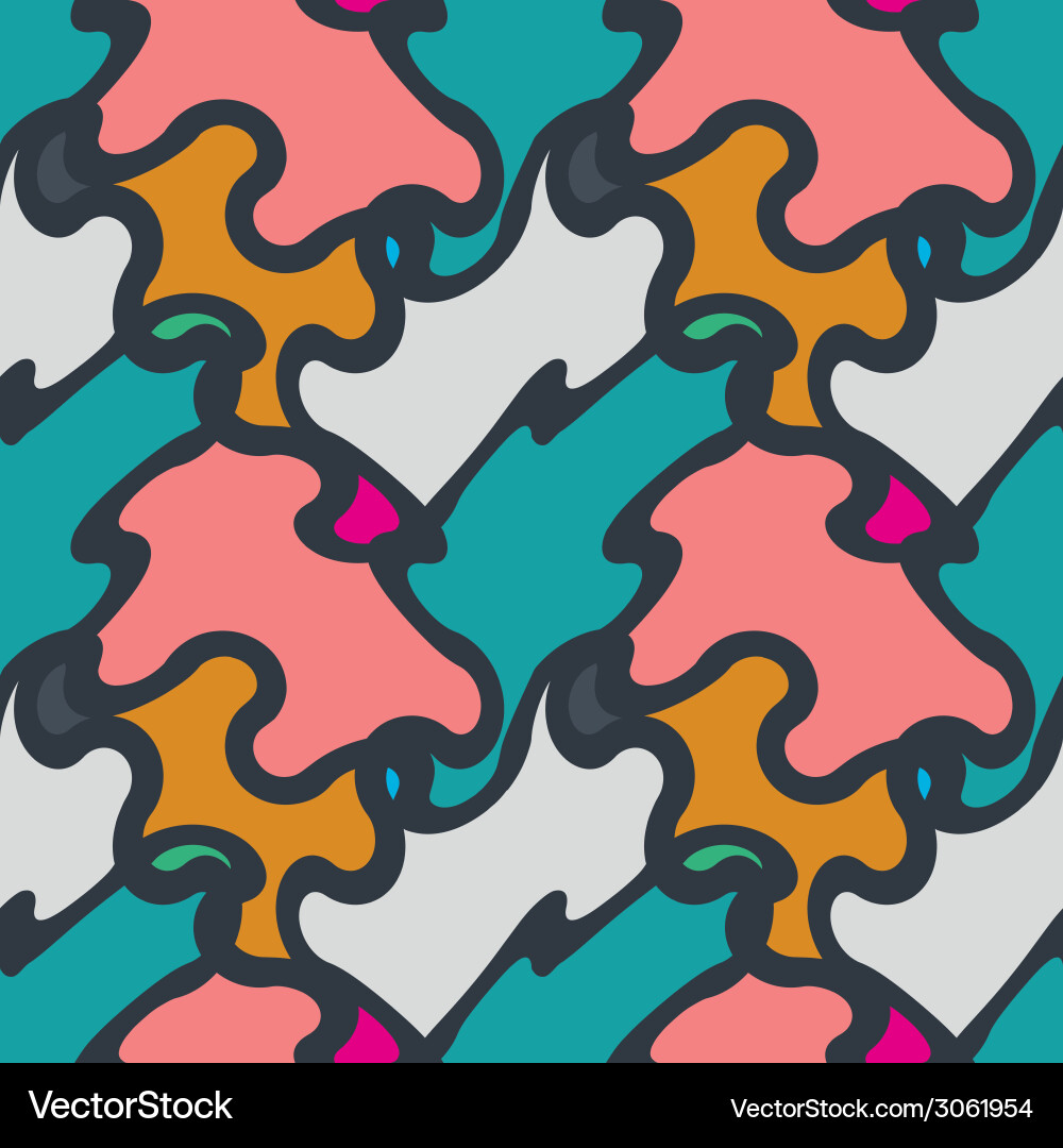 Seamless pattern abstract psychedelic art Vector Image