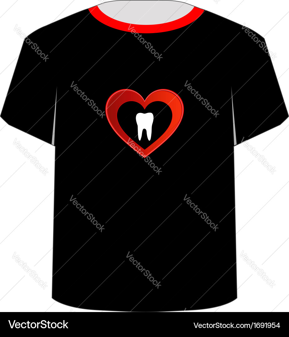 T shirt template- sweet tooth Royalty Free Vector Image