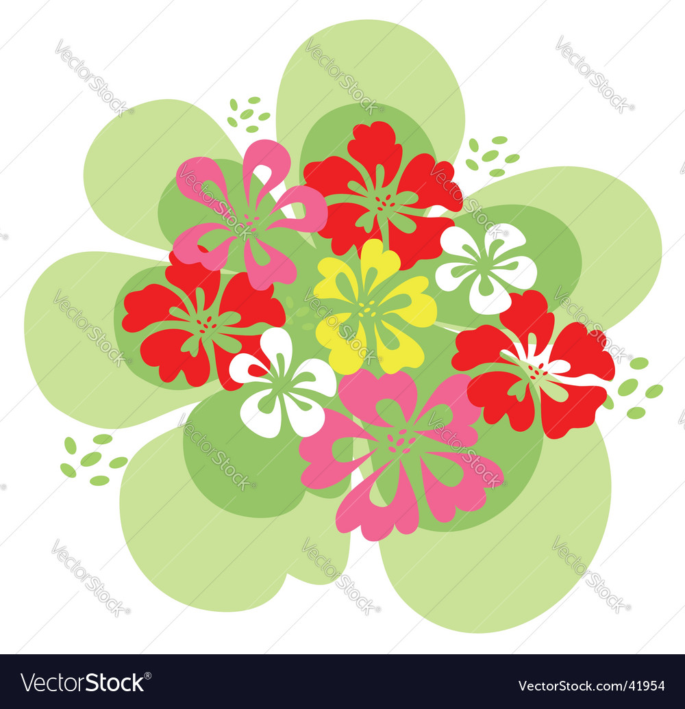 Tropical flower design Royalty Free Vector Image