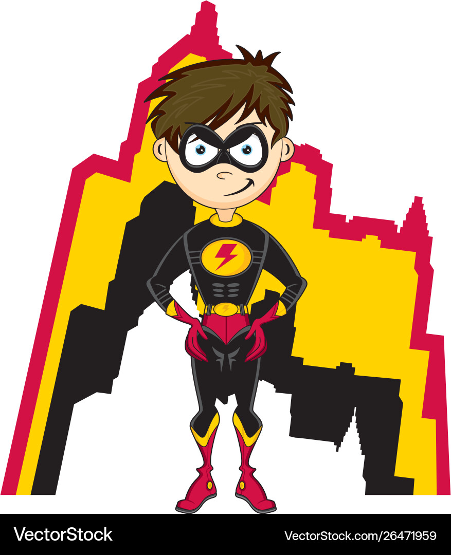 Cartoon superhero character Royalty Free Vector Image