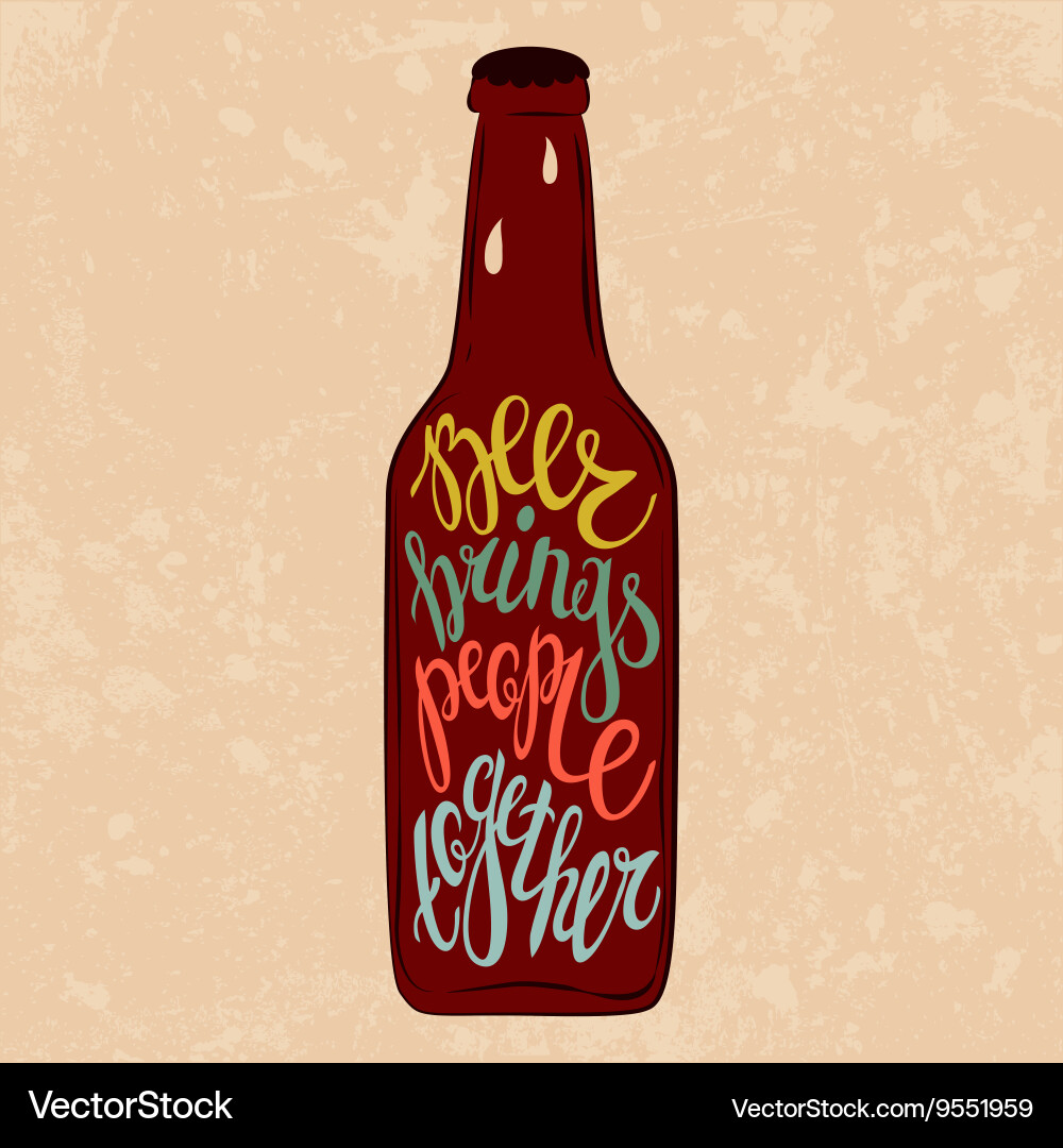 Detailed font or type lettering on glassware cold Vector Image