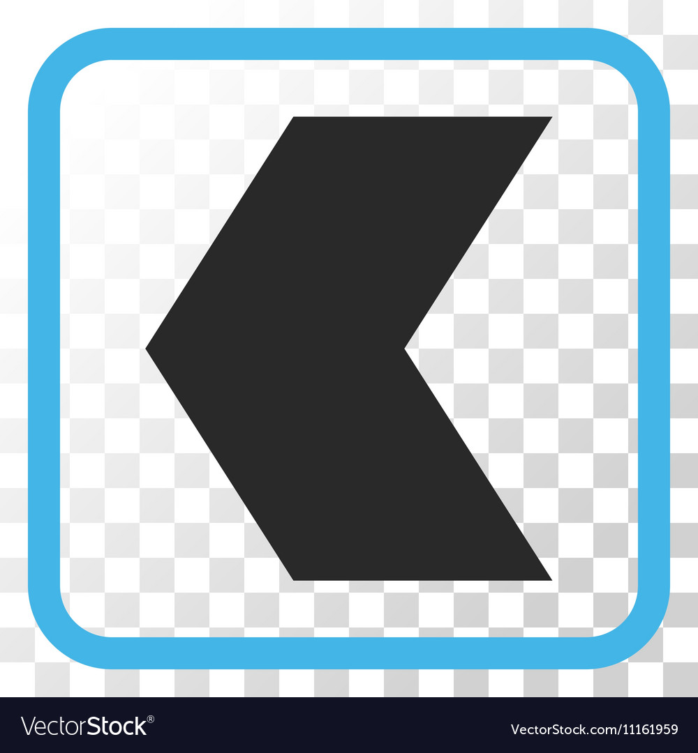 Direction left icon in a frame Royalty Free Vector Image