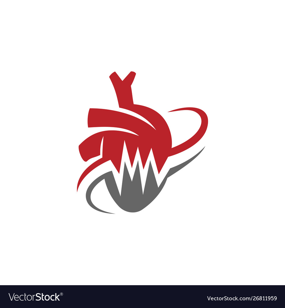 Heart attack risk logo icon design