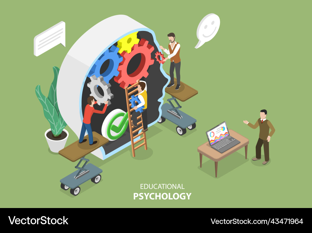 3d isometric flat conceptual Royalty Free Vector Image