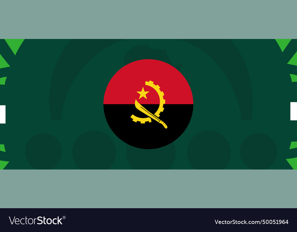 Angola flag emblem african nations 2023 teams Vector Image