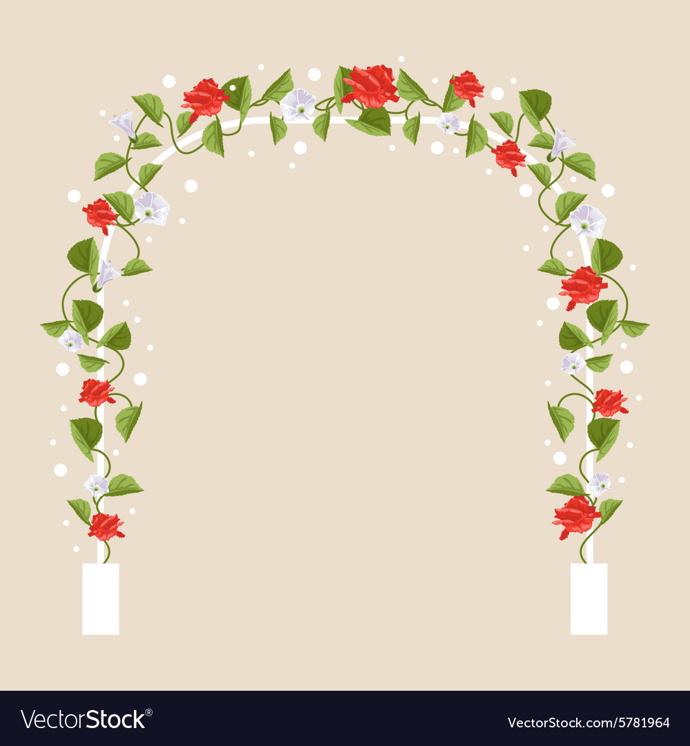 Arch with flowers Royalty Free Vector Image - VectorStock