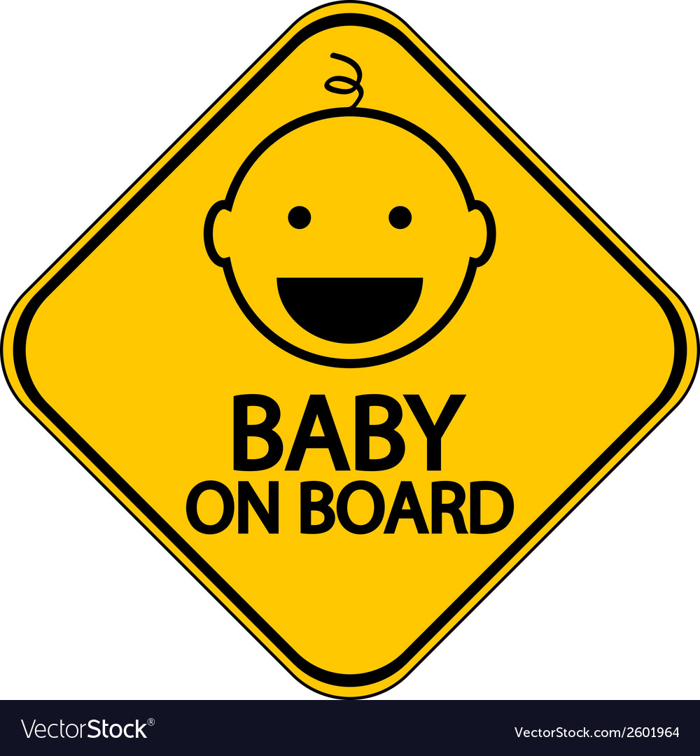 Download Baby on board sign Royalty Free Vector Image - VectorStock