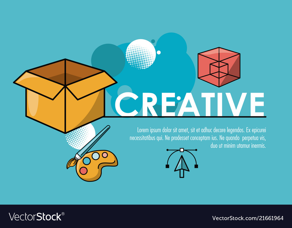 Be creative poster Royalty Free Vector Image - VectorStock