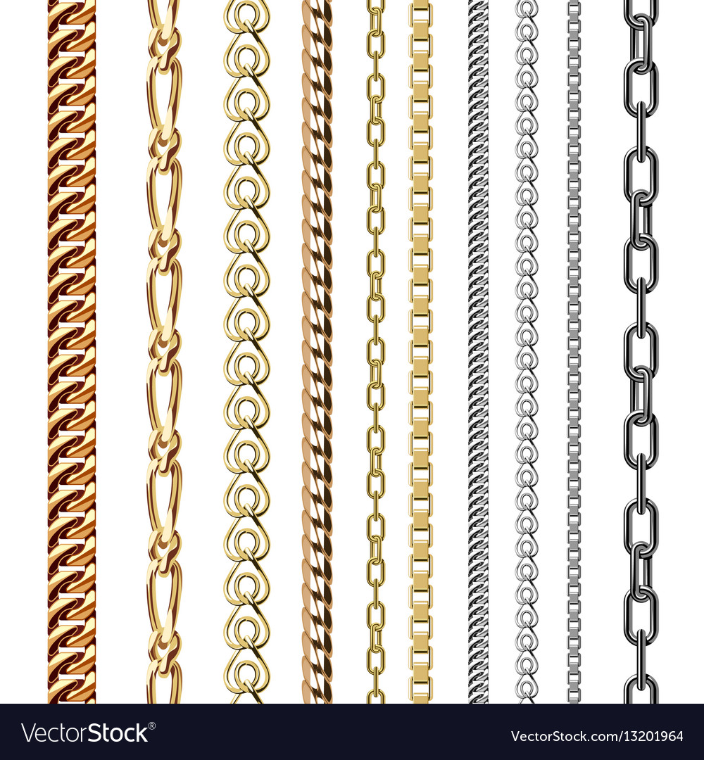 Chains link strength connection seamless Vector Image