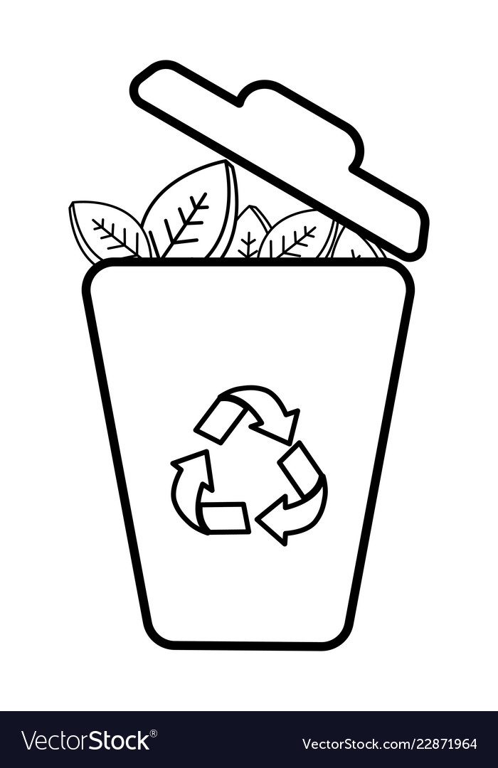 Isolated eco trash design Royalty Free Vector Image