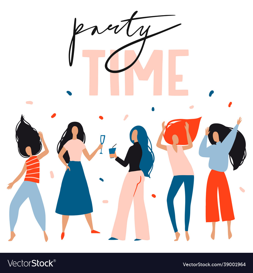 Party time card poster Royalty Free Vector Image