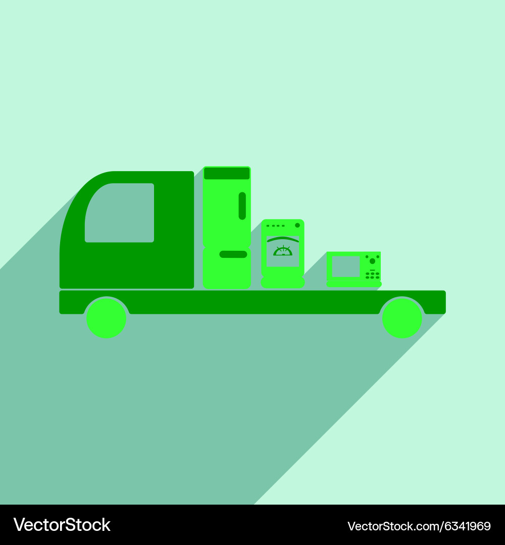 Flat with shadow icon and mobile application Vector Image