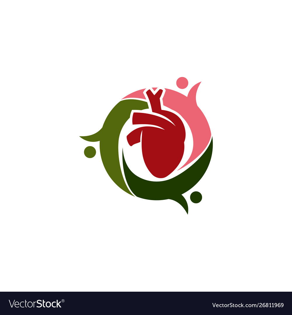 Heart attack risk logo icon design Royalty Free Vector Image