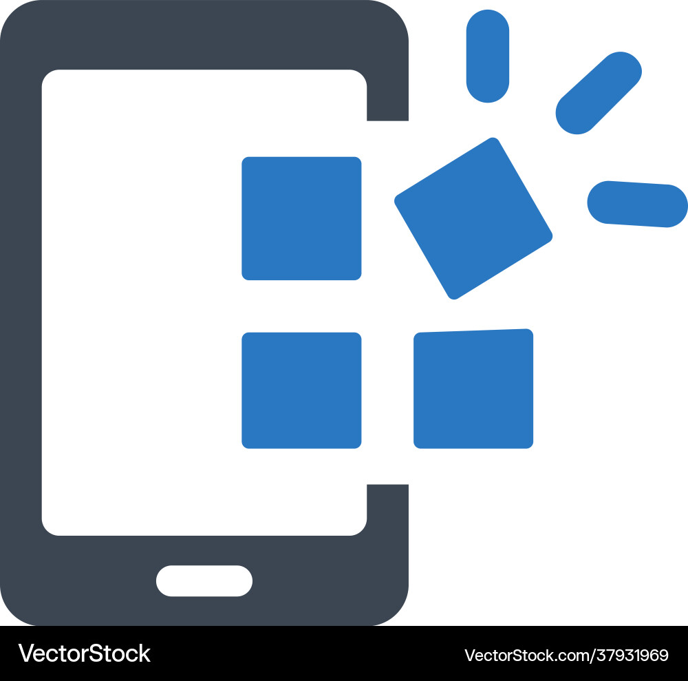 Mobile app icon Royalty Free Vector Image - VectorStock