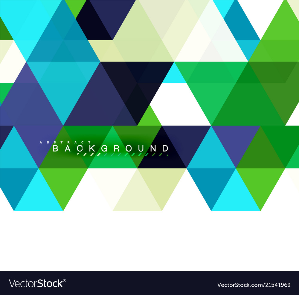 Multicolored triangles abstract background mosaic