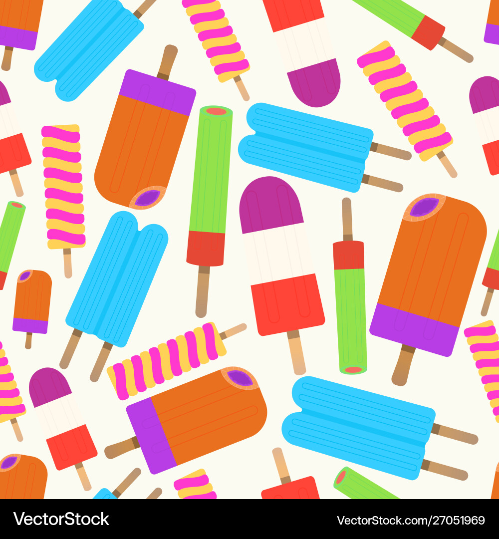 Seamless ice cream pattern Royalty Free Vector Image