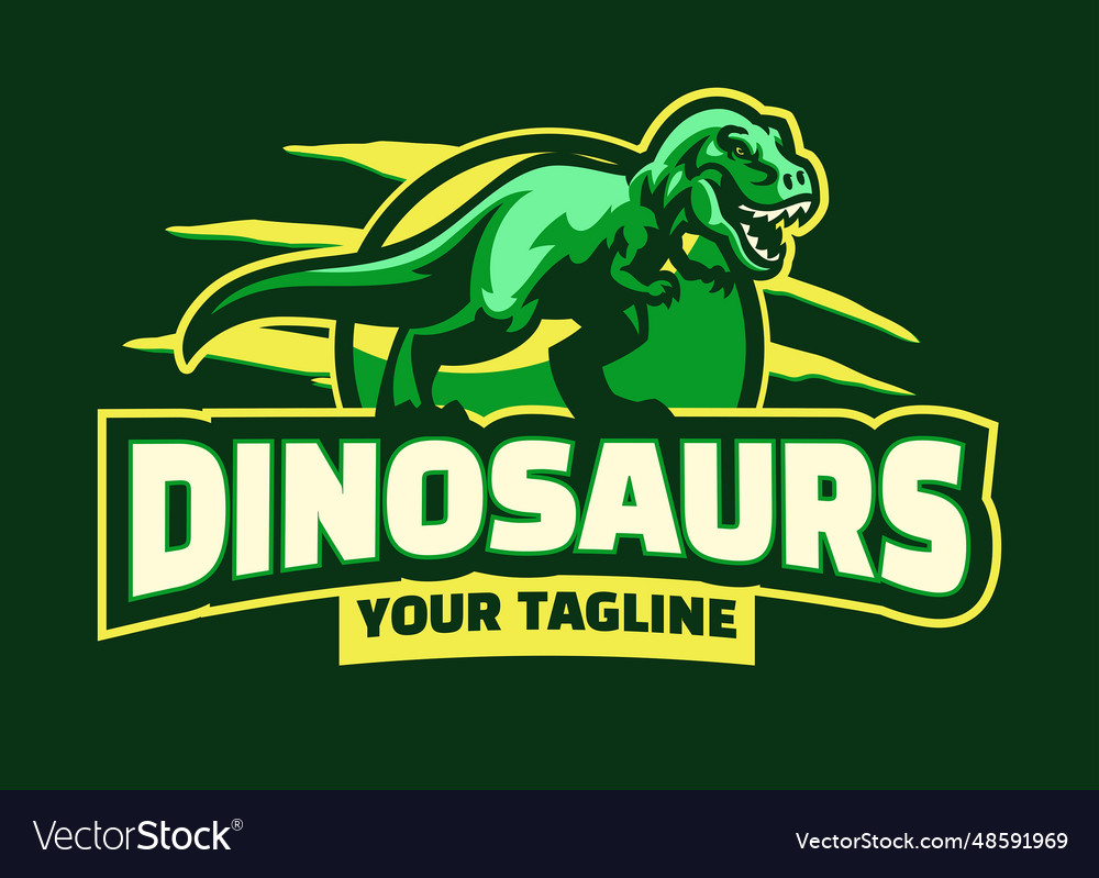 T-rex dinosaur mascot logo design Royalty Free Vector Image