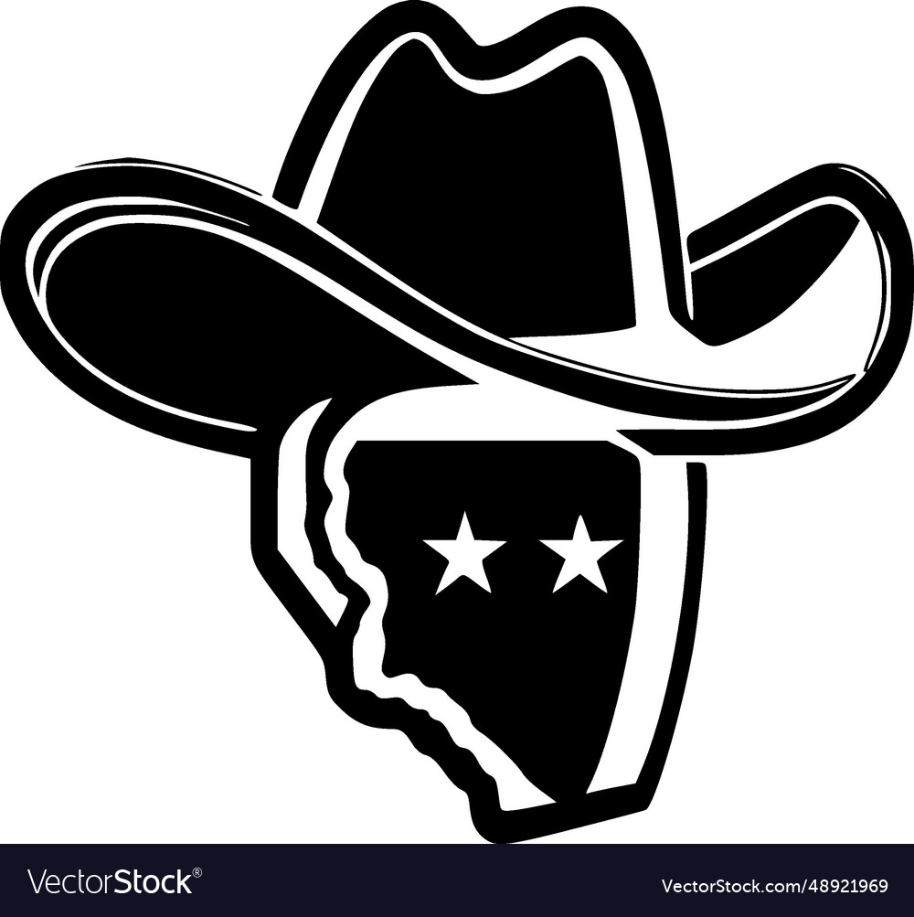 Texas - Black And White Royalty Free Vector Image