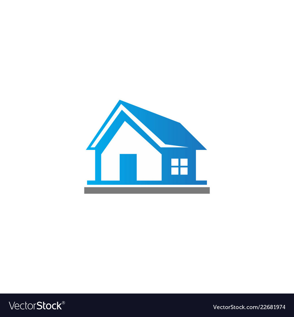 Home realty building company logo Royalty Free Vector Image