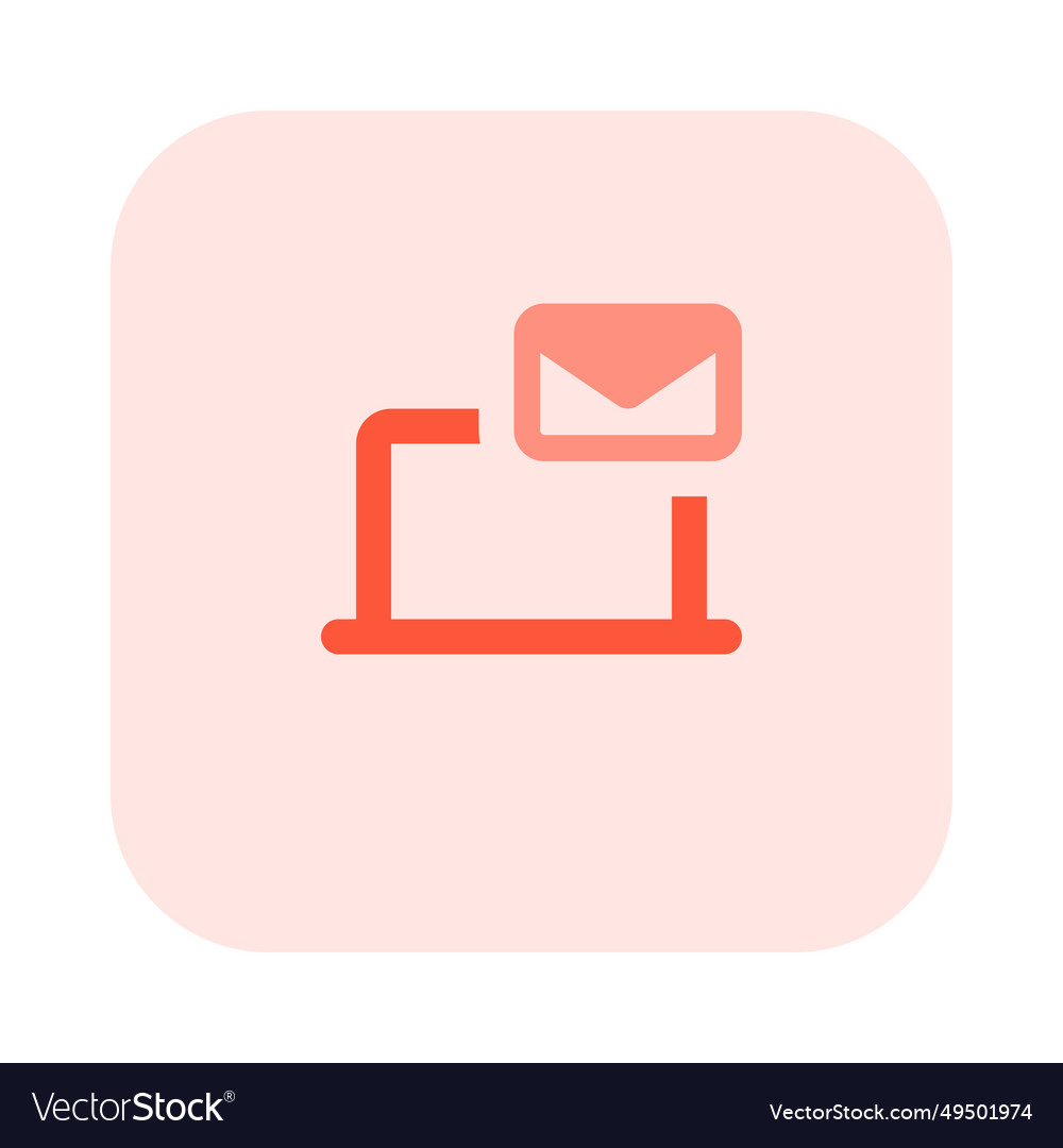 Managing emails efficiently on a laptop Royalty Free Vector