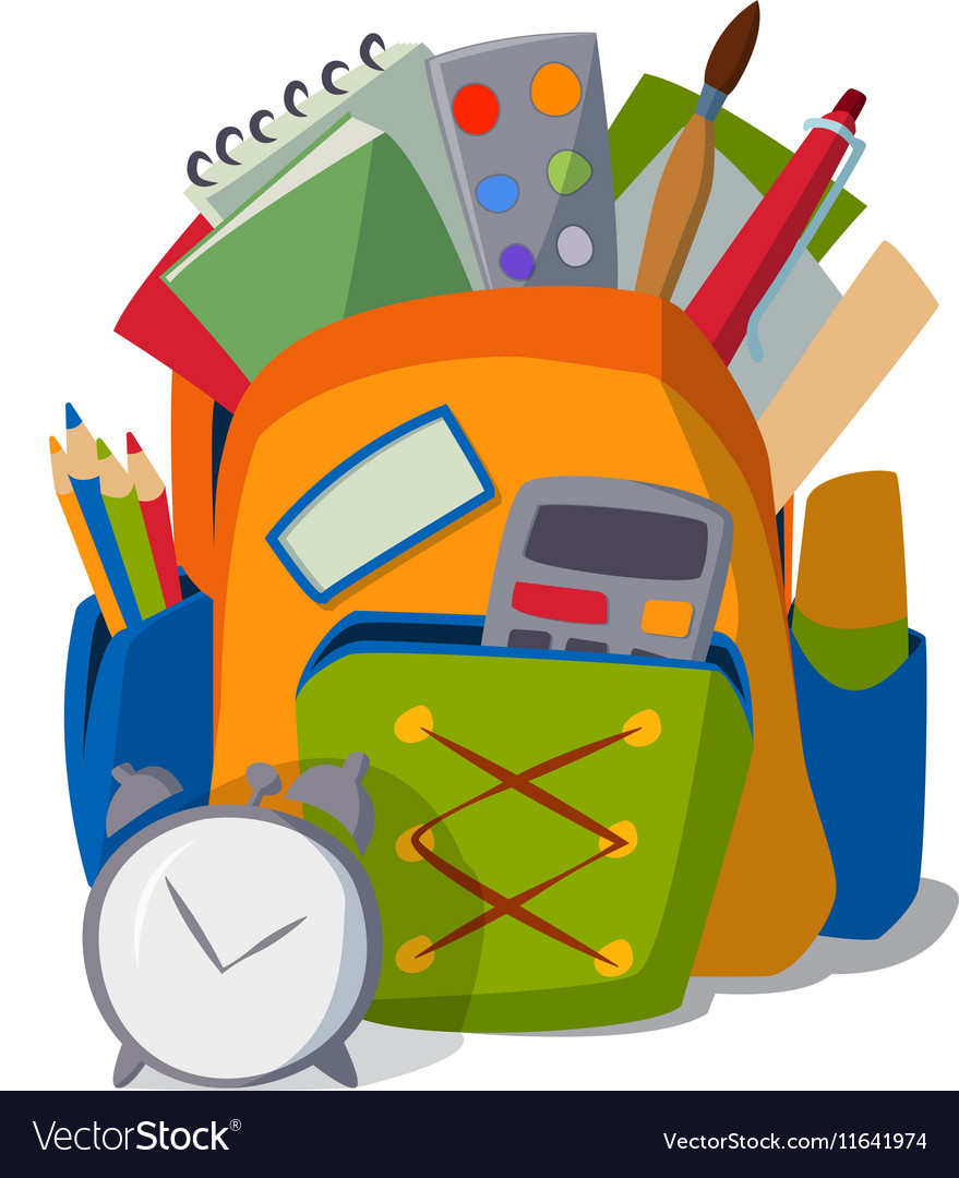 School bag isolated Royalty Free Vector Image - VectorStock