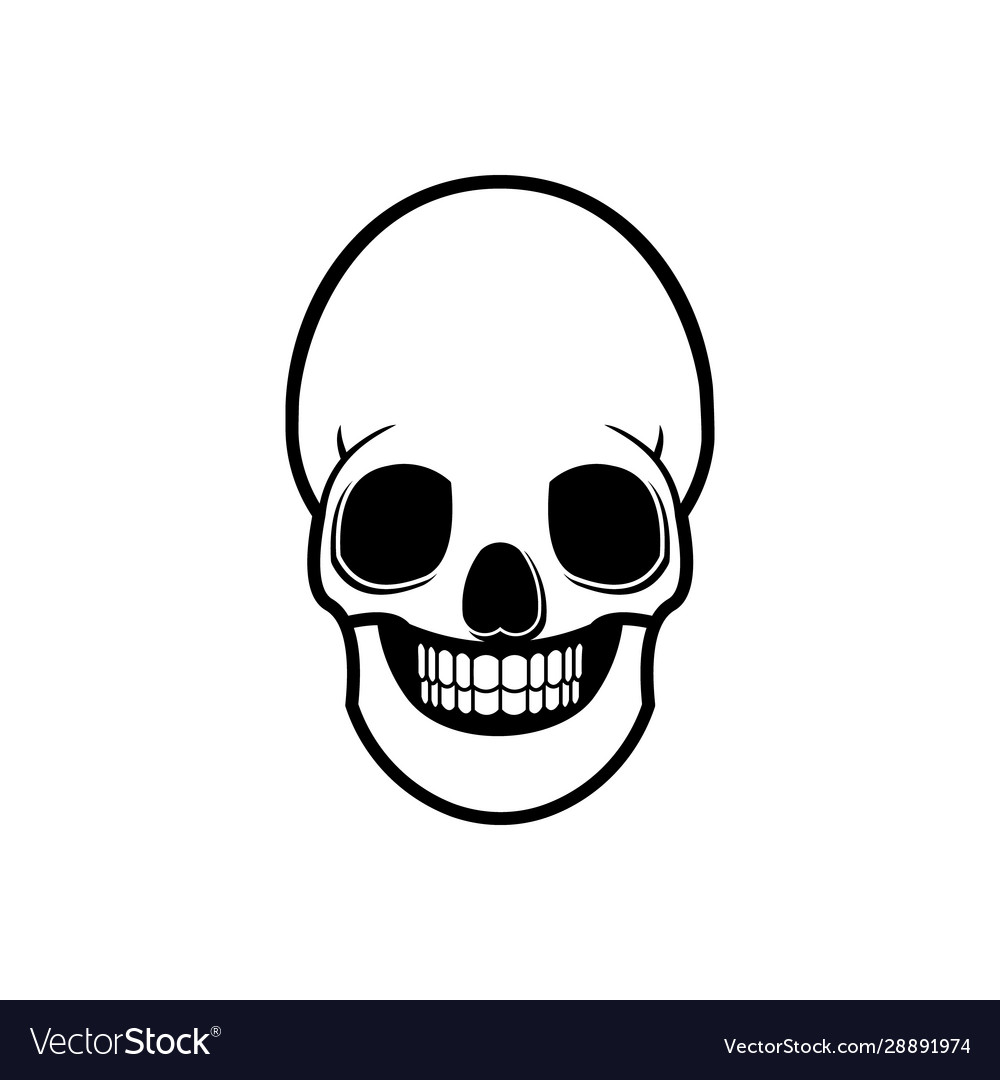 Skull bones logo ideas inspiration logo design Vector Image