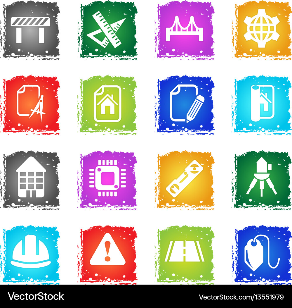 Engineering icon set Royalty Free Vector Image