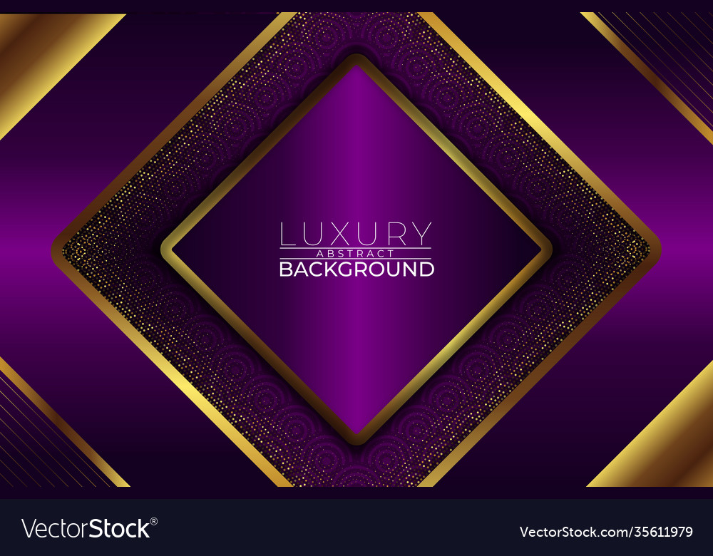 Modern luxury abstract background purple and gold Vector Image