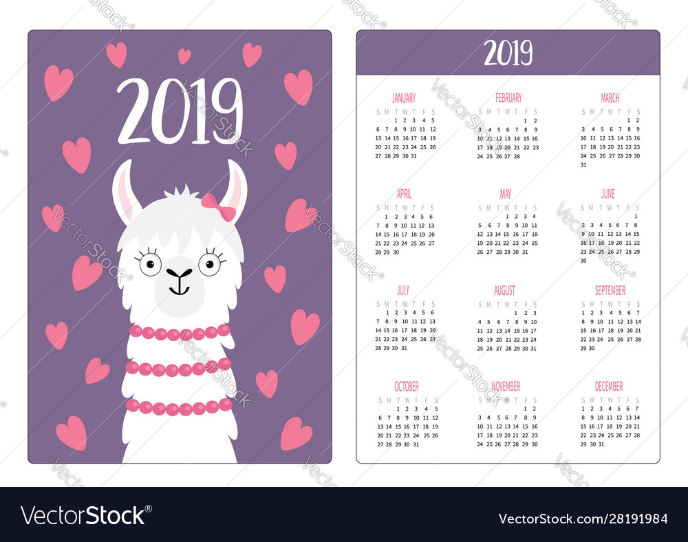 Alpaca llama and love hearts simple pocket Vector Image