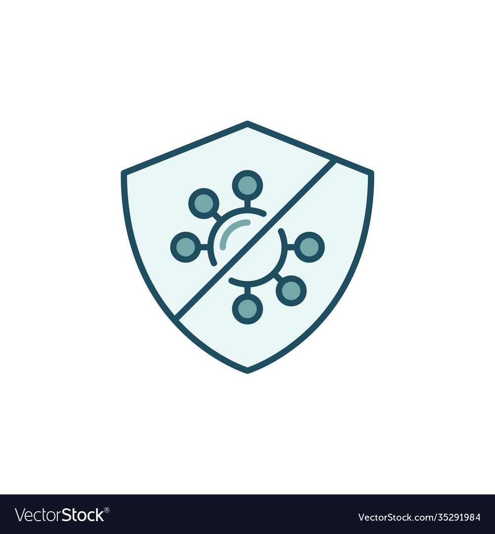 Virus Defence Concept Colored Modern Icon Vector Image