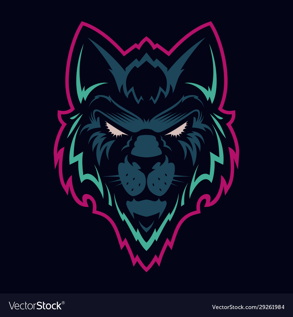 Wolf head logo great for sports logotypes and Vector Image