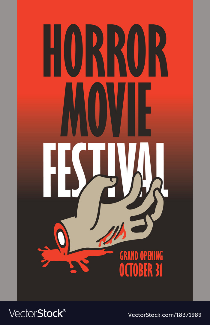 Banner for horror movie festival scary cinema Vector Image