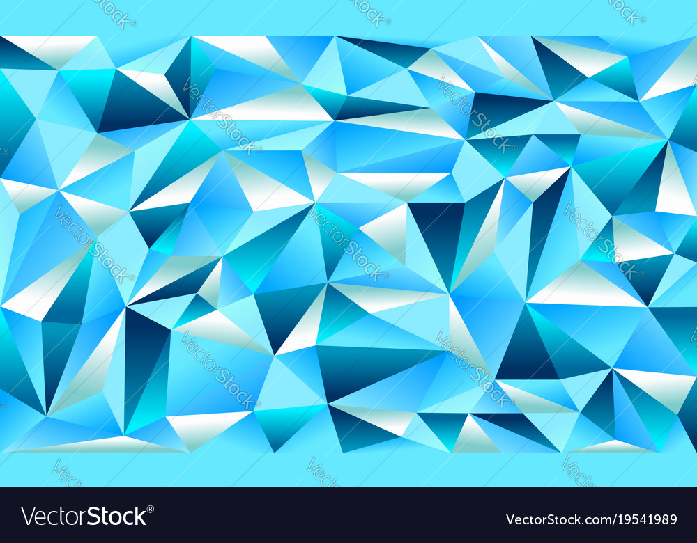 Crystal ice low poly art graphic background Vector Image