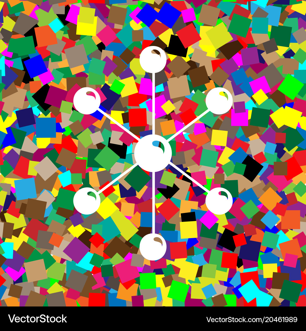 Molecule sign white icon Royalty Free Vector Image