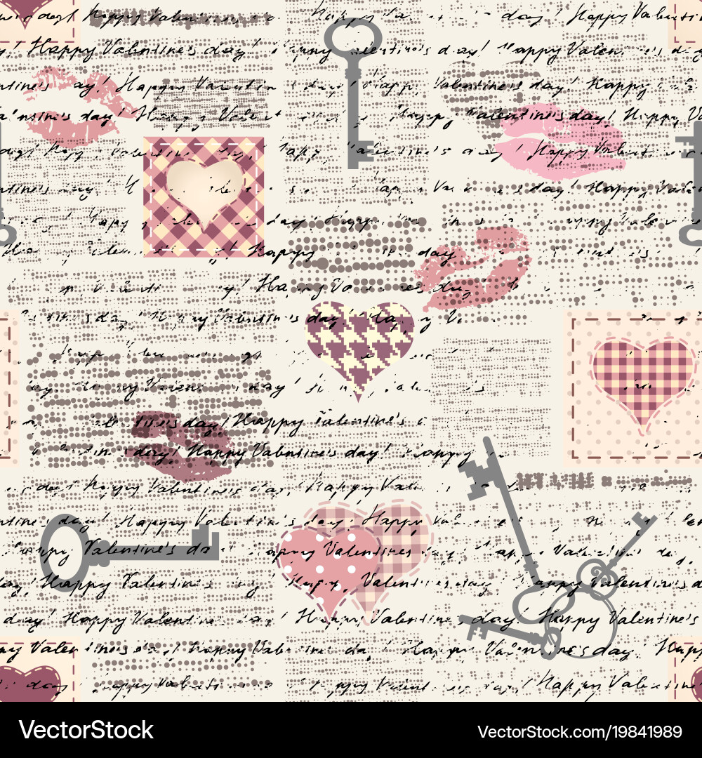 Valentines grunge pattern Royalty Free Vector Image