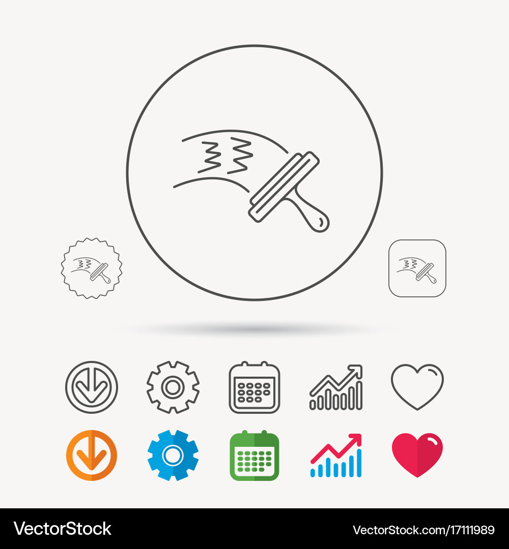 Washing windows icon cleaning sign Royalty Free Vector Image