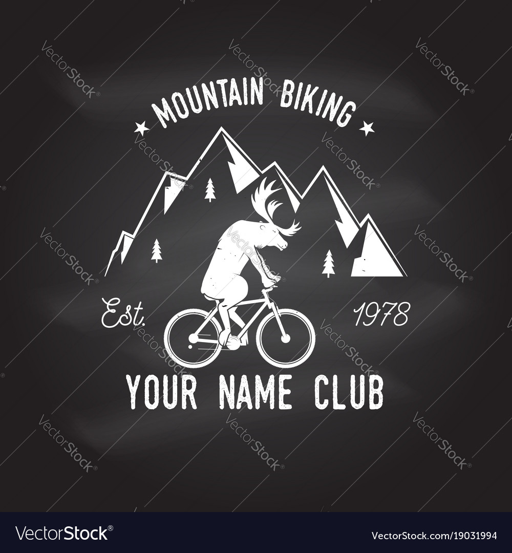 Mountain biking clubname Royalty Free Vector Image