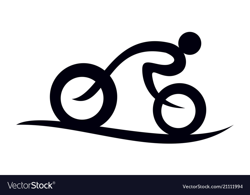 stylized bike race template royalty free vector image