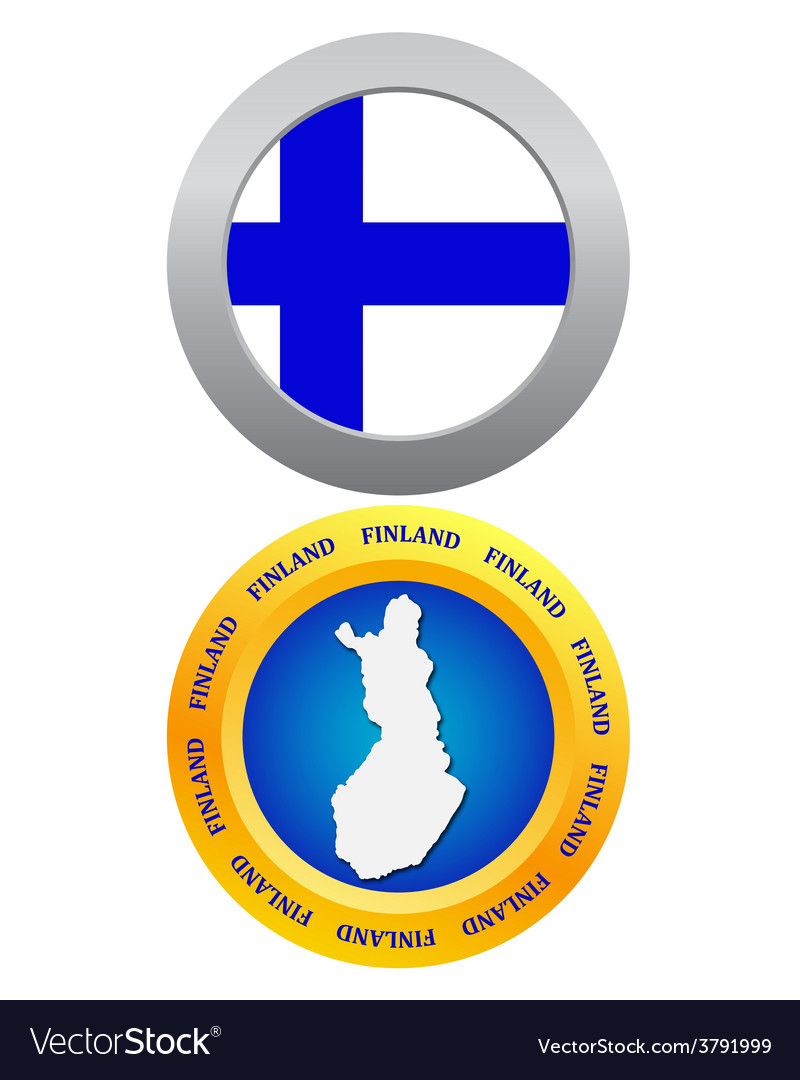 Button as the character Finland Royalty Free Vector Image