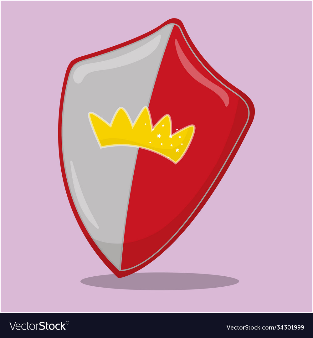 Fairy tale prince shield 09 Royalty Free Vector Image